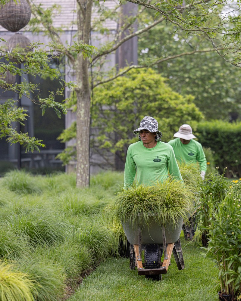 Owen Brothers Landscaping team doing property care.